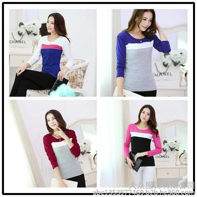 大众服饰 优质女式T恤厂家直销,低价批发尽享高清细节展示